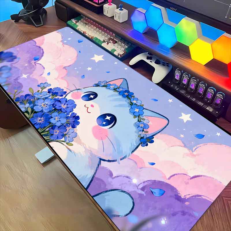 1pc Pink-purple Cloud Cat Mous - Pc Gaming Pink recension och pris