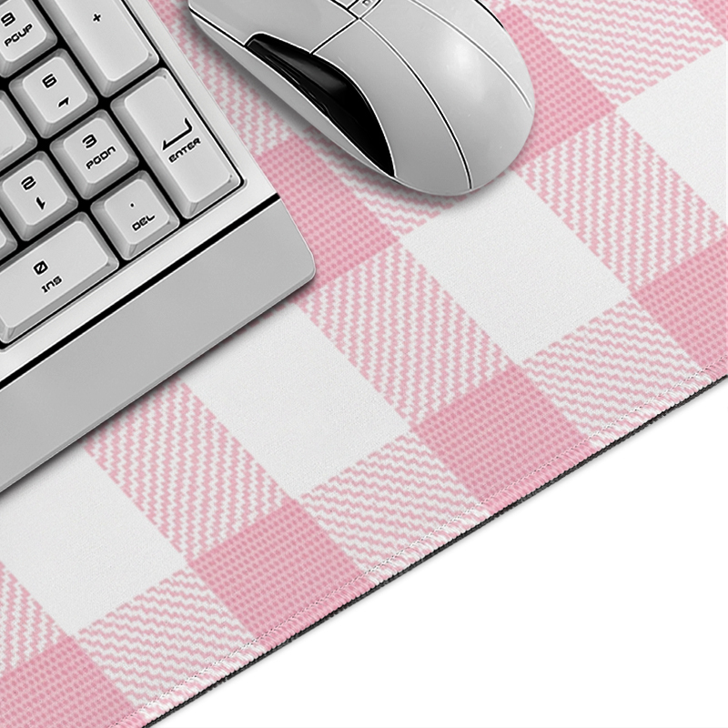 Mouse Pad Pink Gingham Plaid G - Pc Gaming Pink recension och pris