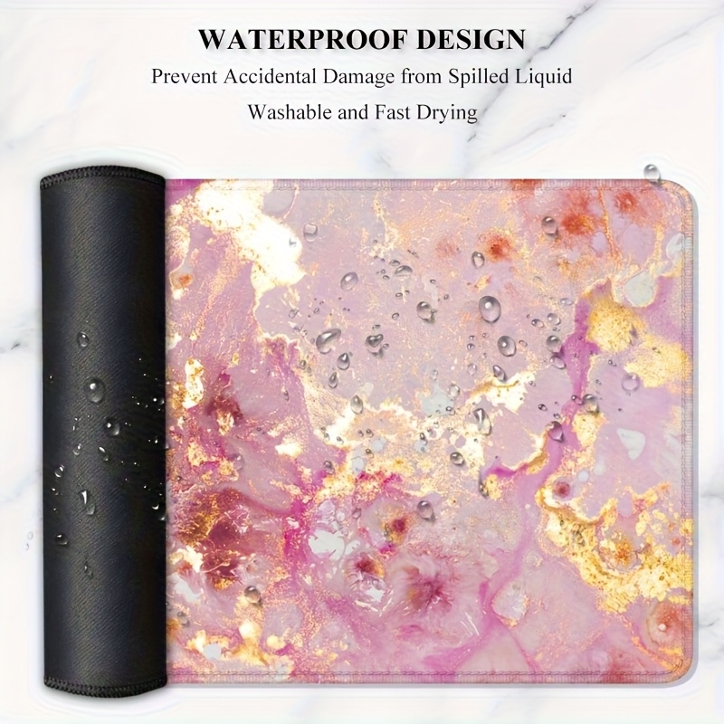 Large Pink Marble Desk Mat Rub - Pc Gaming Pink recension och pris